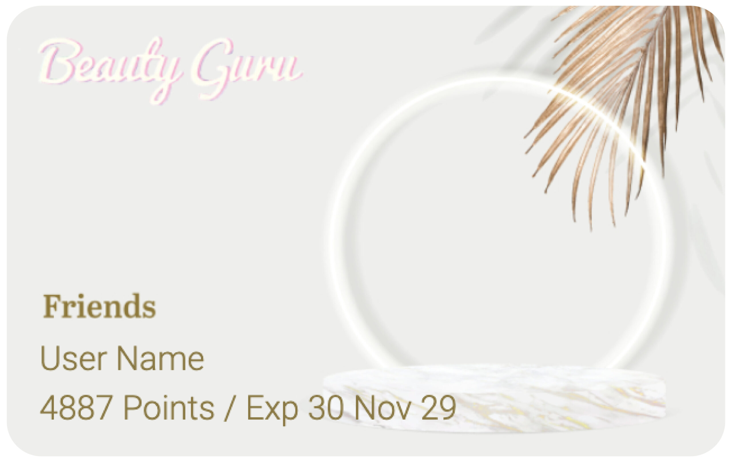 Beauty Guru_Member Card