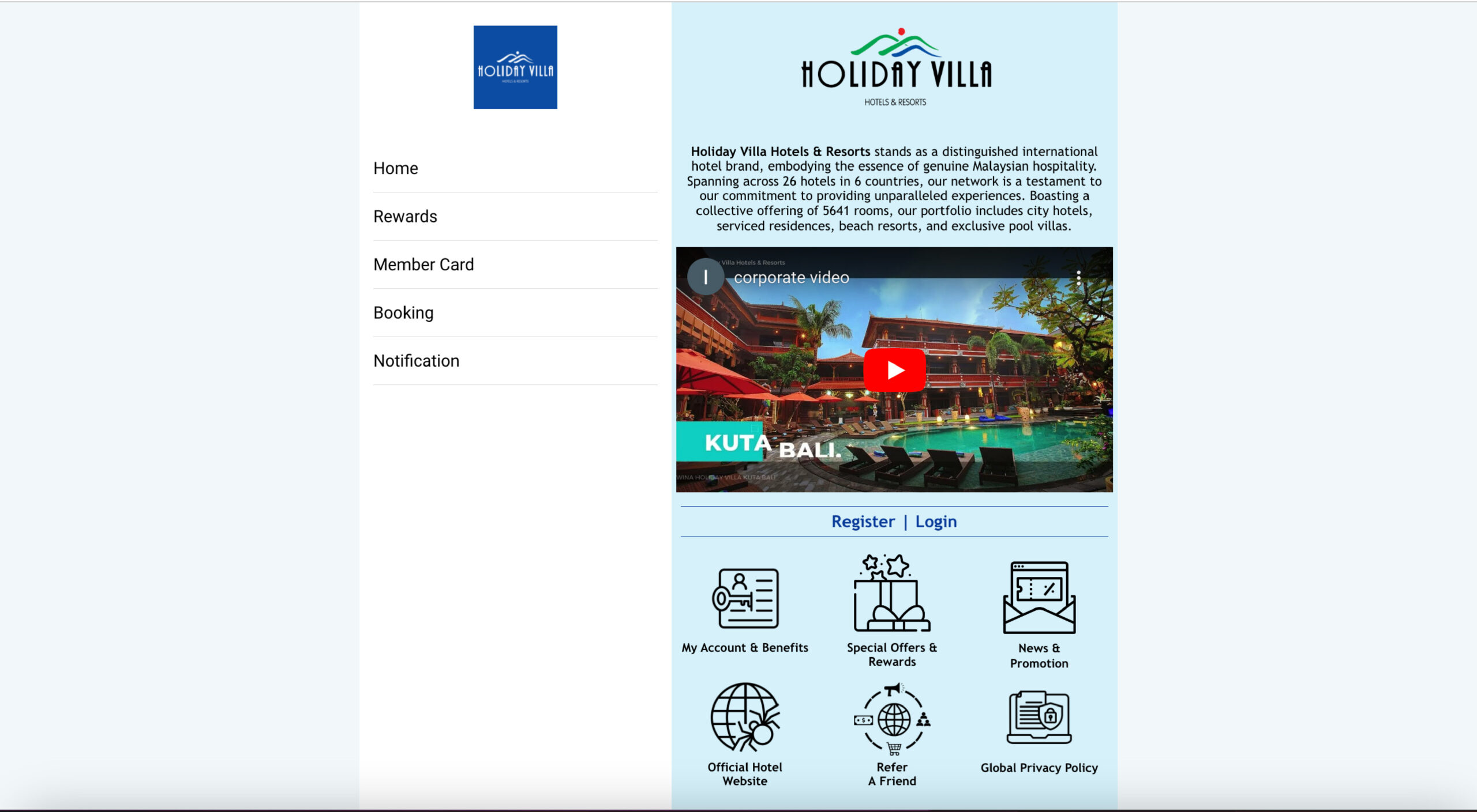 Holiday Villa_Customer Portal