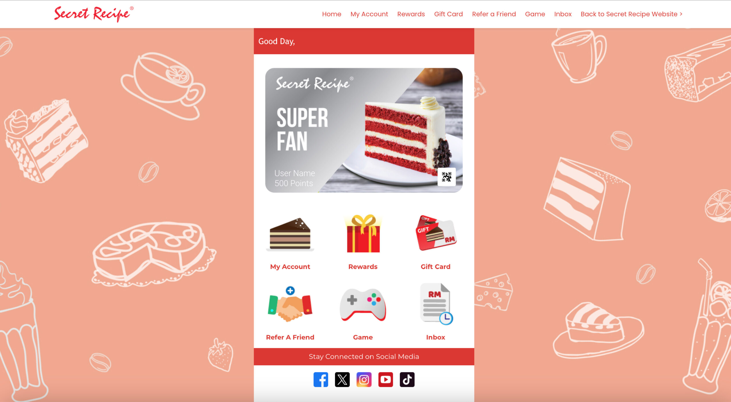 Secret Recipe_Customer Portal